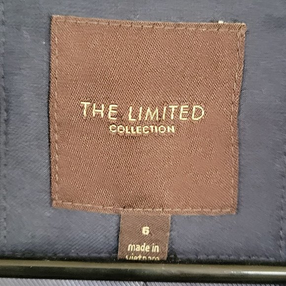 Vintage 90s The Limited Collection Navy Blue Tailored  Suit Jacket Size 6 - Picture 4 of 15